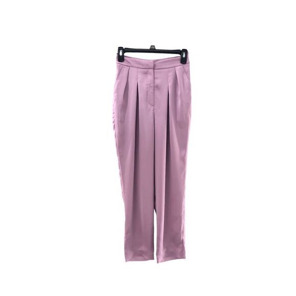 ‎SELMACILEK Pleated High Rise Pant in Lilac - Picture 2 of 14